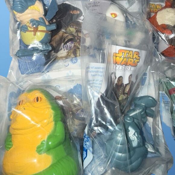 ‘05 Burger King Star Wars Episode III Ewok Darth Maul X-Wing Vader Jaba Figures - Picture 4 of 7
